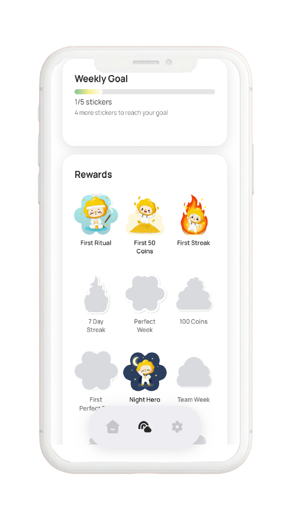 Progress mockup on phone