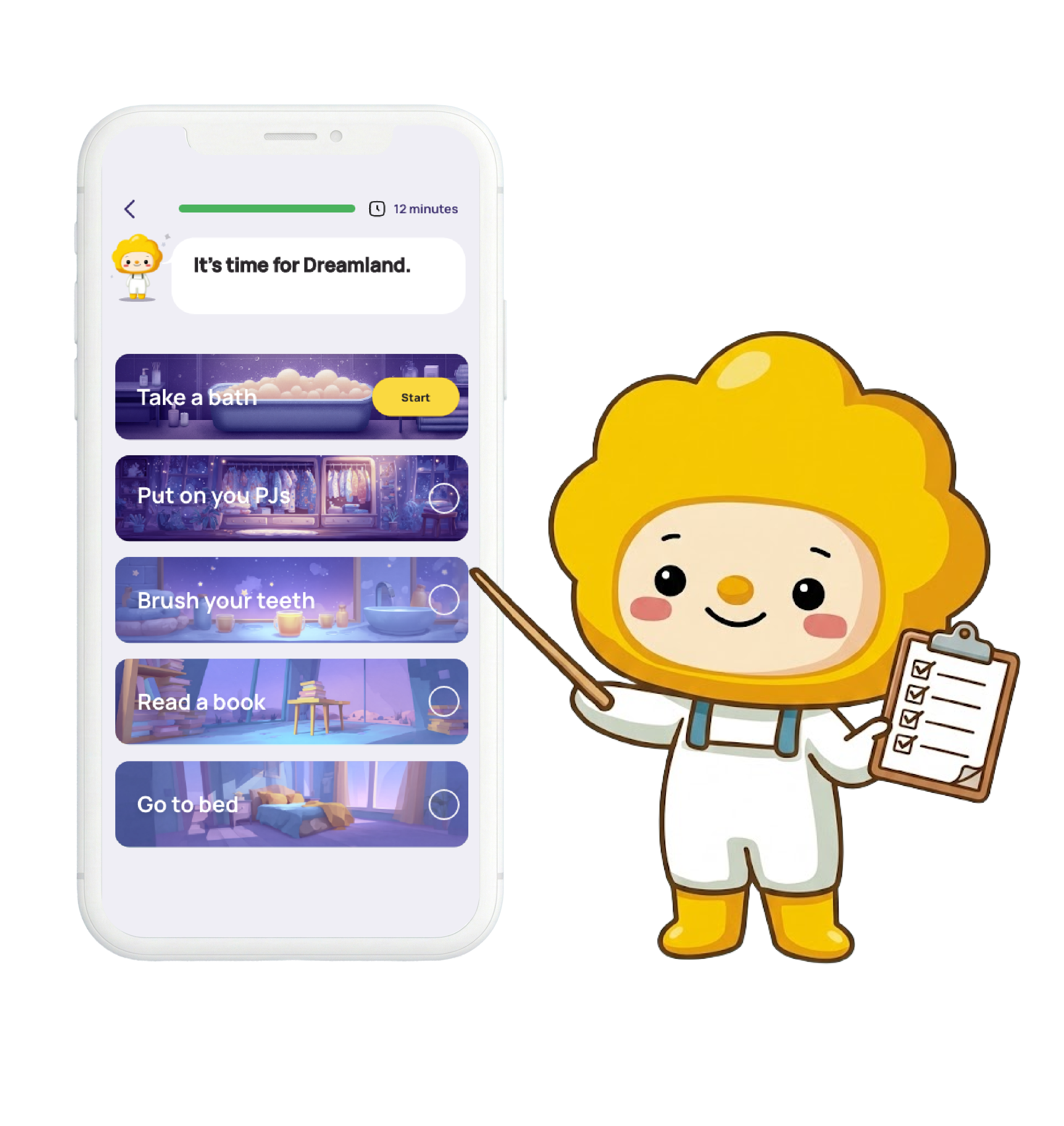 Routine mockup on phone